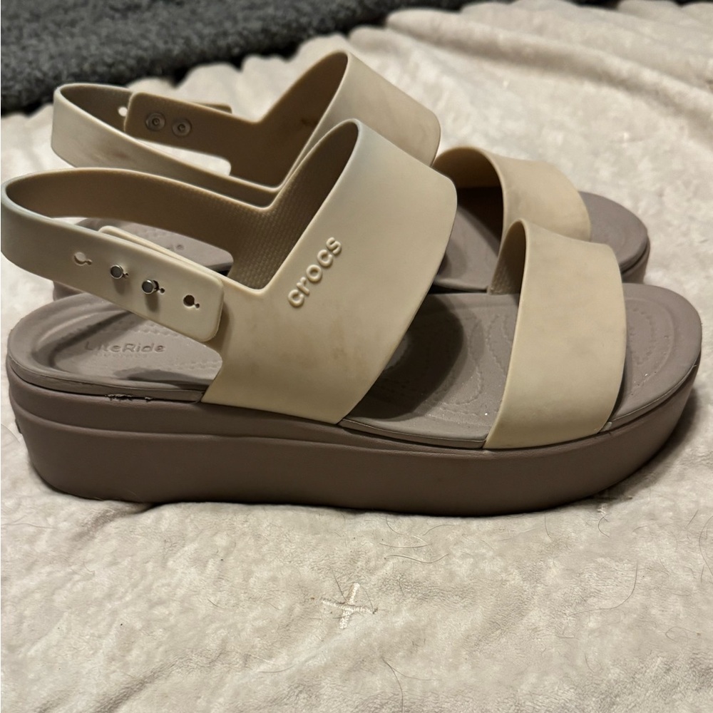 Croc platform sandals